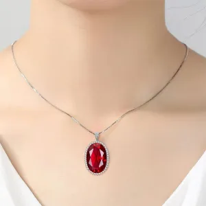 💎 Elegant Ruby Solstice Necklace - Ultimate Women's Accessory 💎