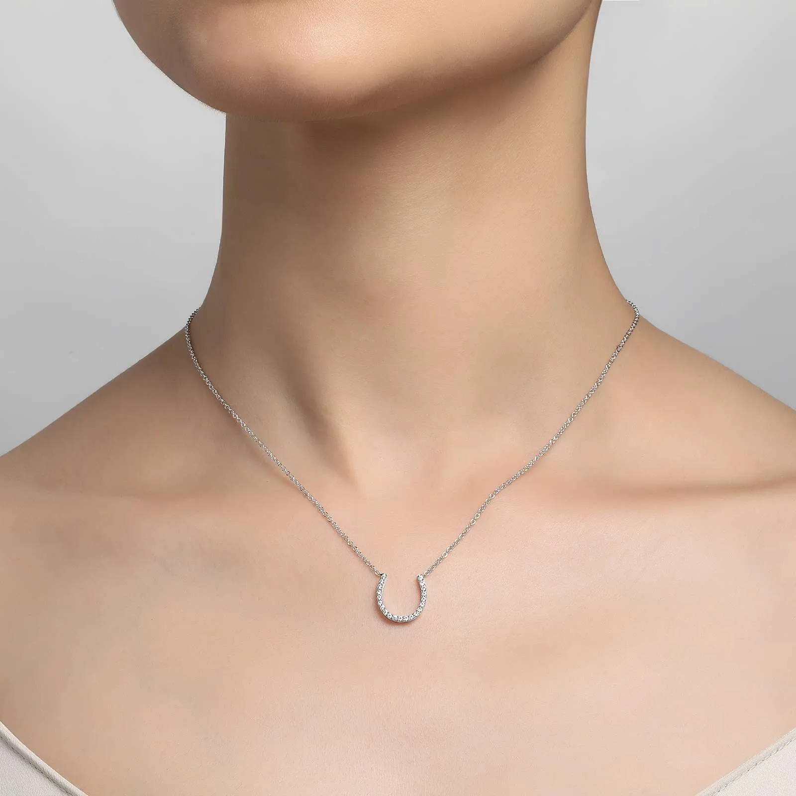 0.21 CTW Horseshoe Necklace