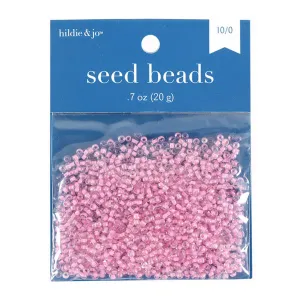 0.7oz Glass Seed Beads - Pink