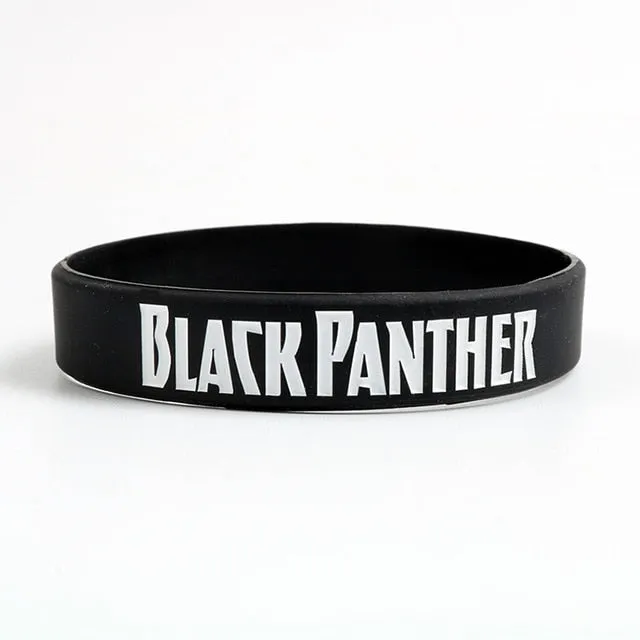 1 PC Black Panther Silicone Wristband For Fans