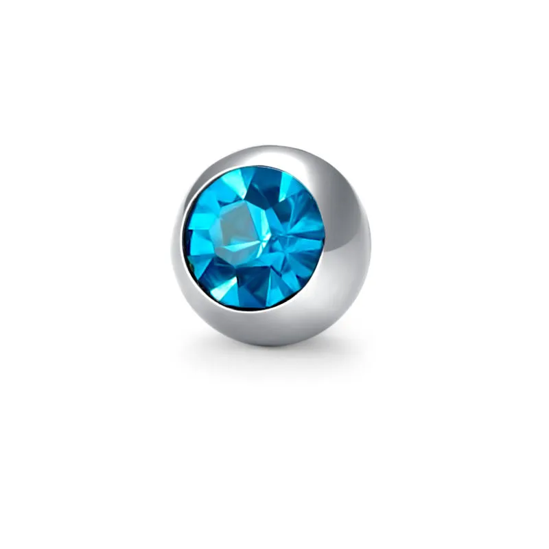14G 5MM 8MM Inlaid Cubic Zirconia Replacement Ball Muti-Color Available