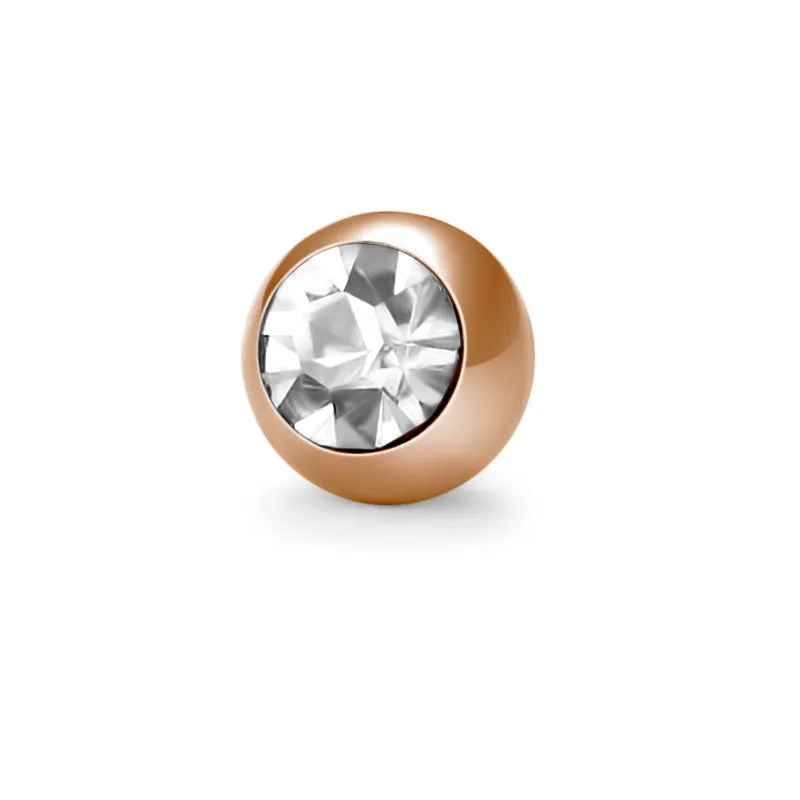 14G 5MM 8MM Inlaid Cubic Zirconia Replacement Ball Muti-Color Available
