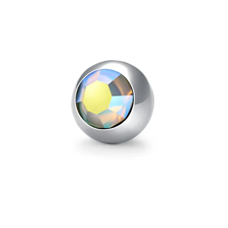 14G 5MM 8MM Inlaid Cubic Zirconia Replacement Ball Muti-Color Available