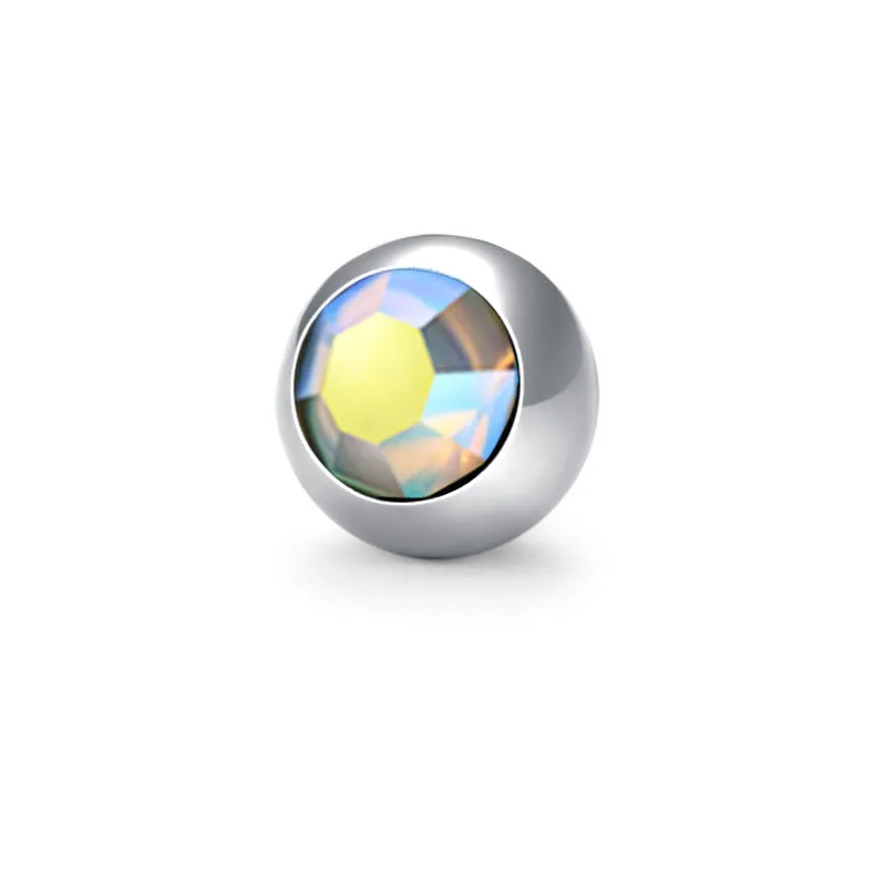 14G 5MM 8MM Inlaid Cubic Zirconia Replacement Ball Muti-Color Available