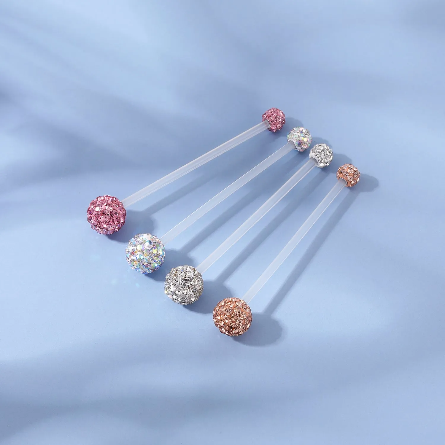 14g Pregnant Belly Button Rings Crystal Ball Navel Piercing Jewelry