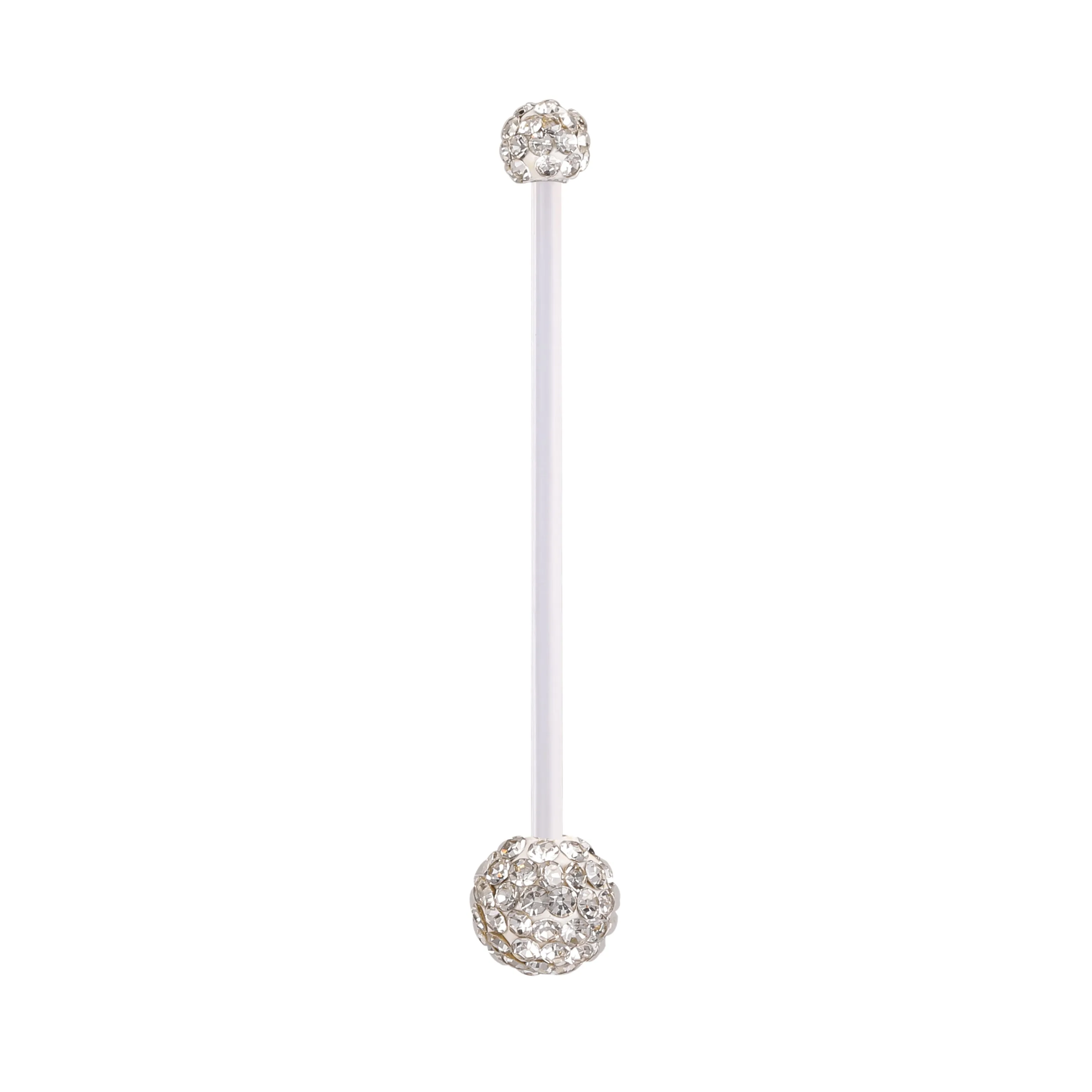 14g Pregnant Belly Button Rings Crystal Ball Navel Piercing Jewelry