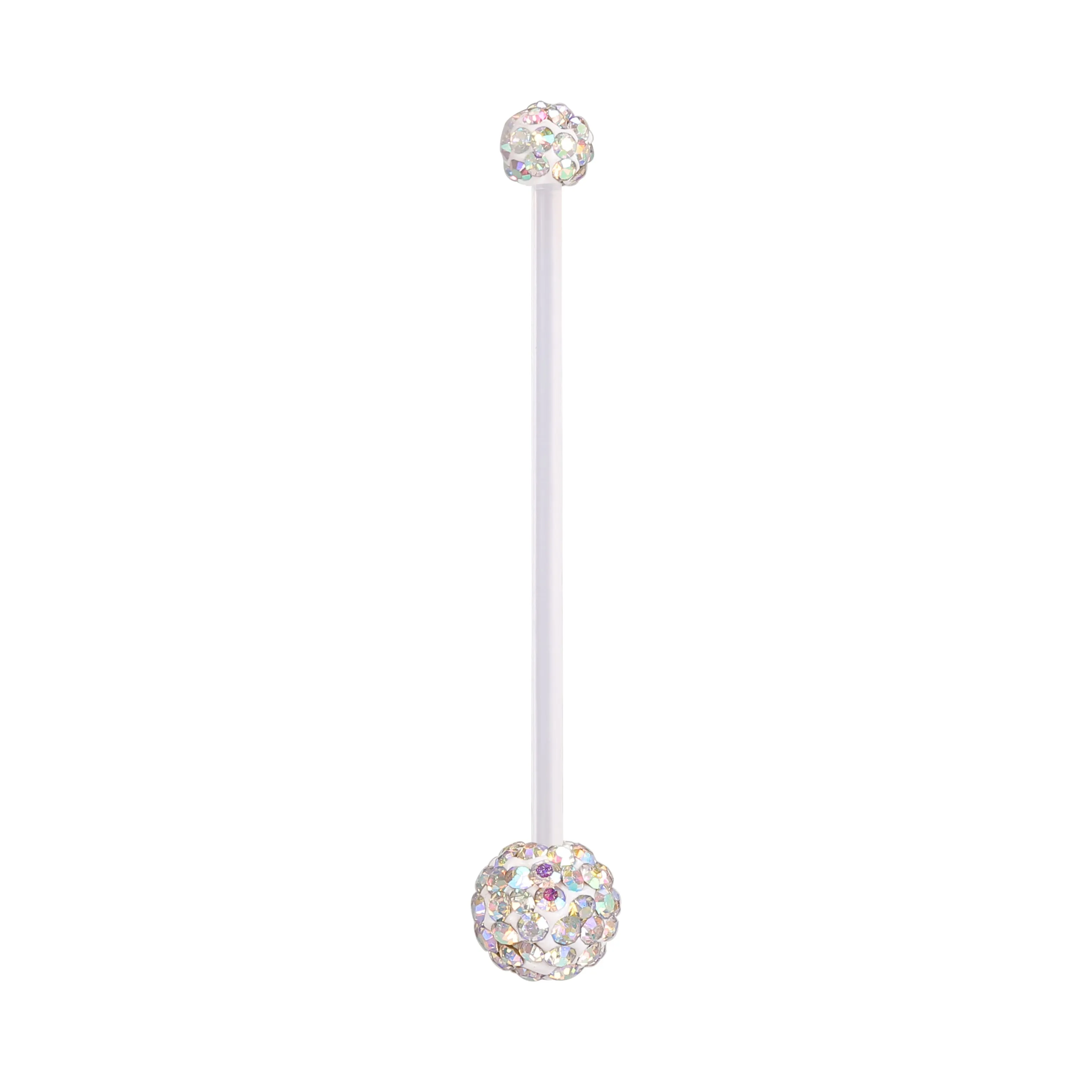 14g Pregnant Belly Button Rings Crystal Ball Navel Piercing Jewelry