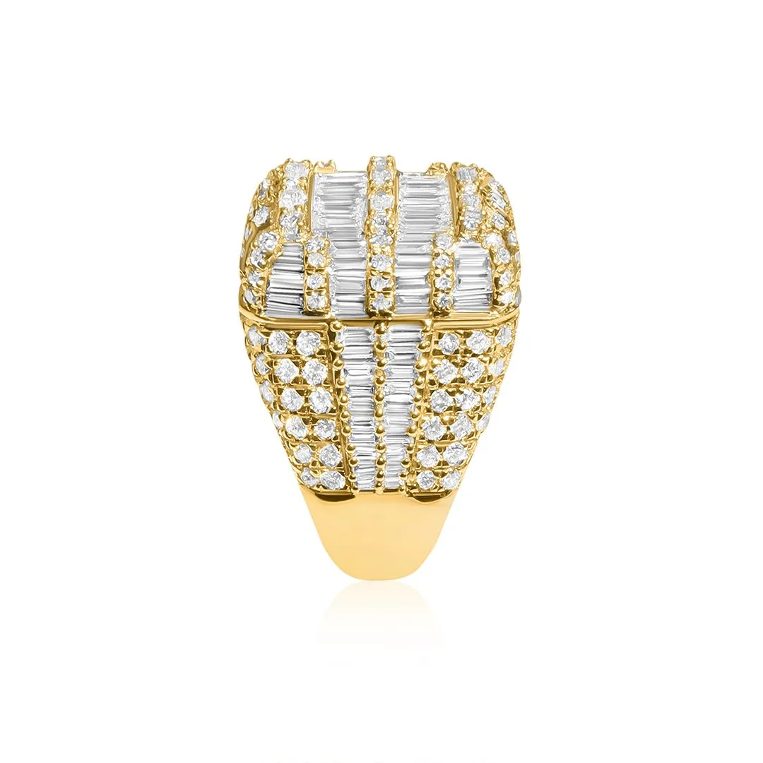 14k Yellow Gold Baguette Ring 5.65 Ctw