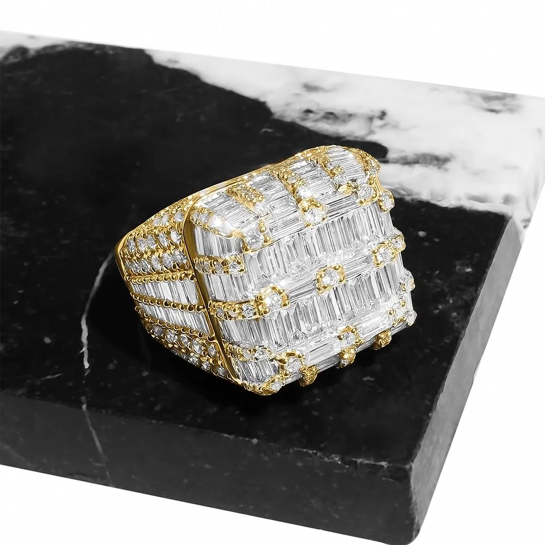 14k Yellow Gold Baguette Ring 5.65 Ctw