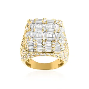 14k Yellow Gold Baguette Ring 5.65 Ctw