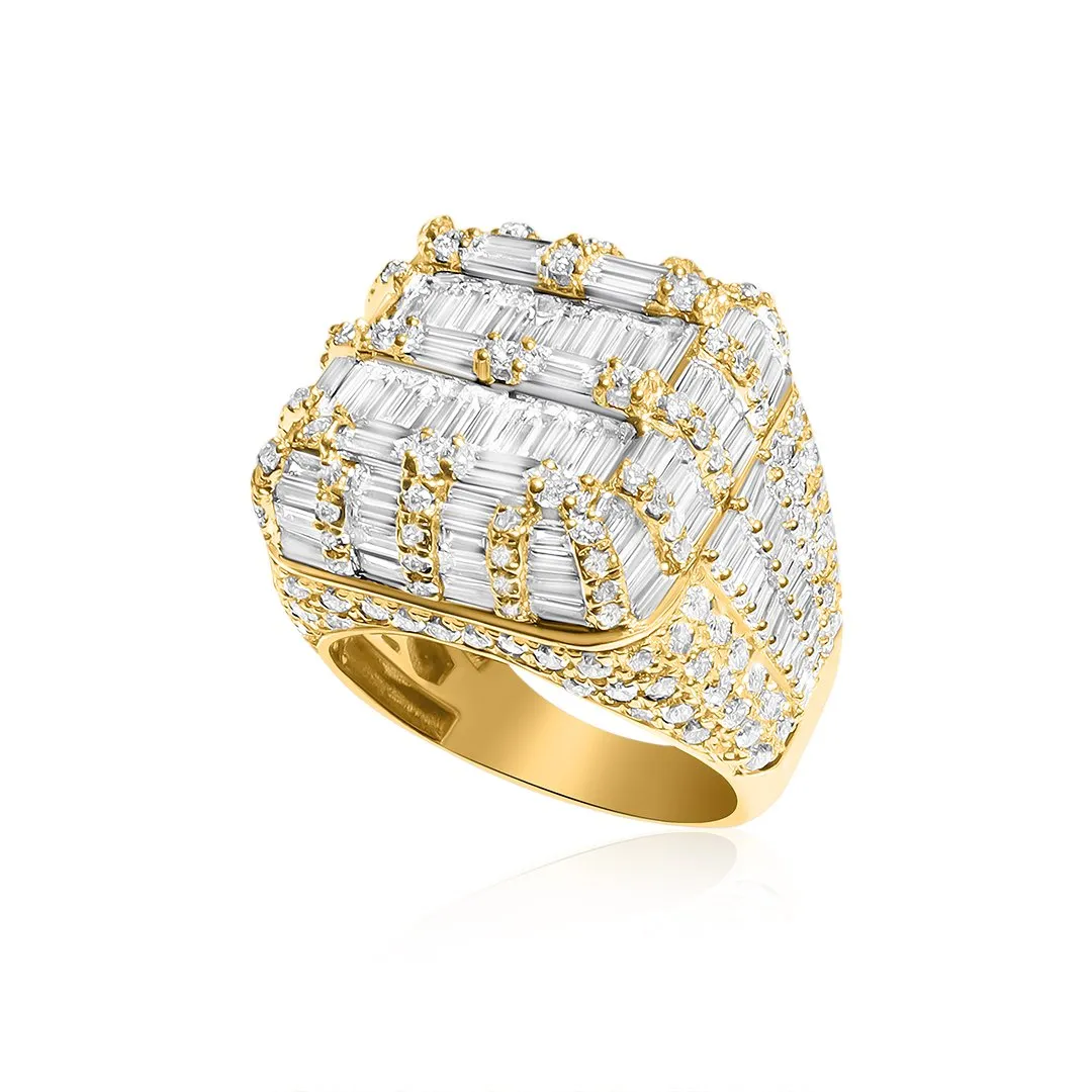14k Yellow Gold Baguette Ring 5.65 Ctw
