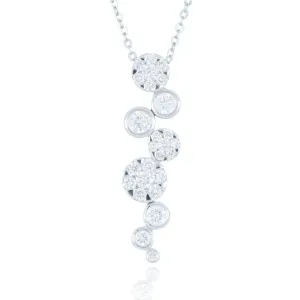 18ct White Gold 0.67ct Diamond Scatter Necklace