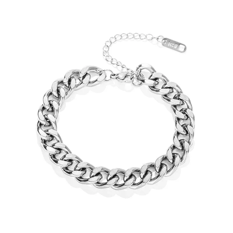 316L Stainless Steel Metal Bracelet High Quality Heavy Metal  Plated Chain