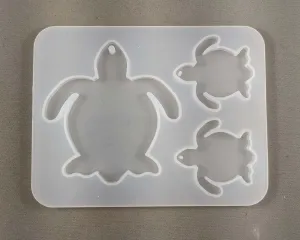 50% OFF!! Silicone Resin Mold DIY 3 Sea Turtle Pendants 1pc (1510)