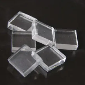 .91in x .91in(23mm) Clear Glass Wafer Crafting Tiles, pack of 6