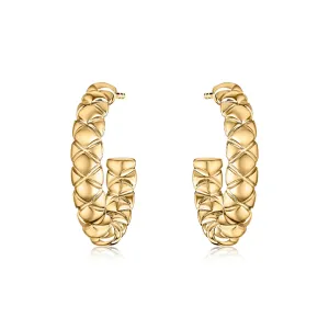 A. Jaffe 14k Quilted Hoop Earrings