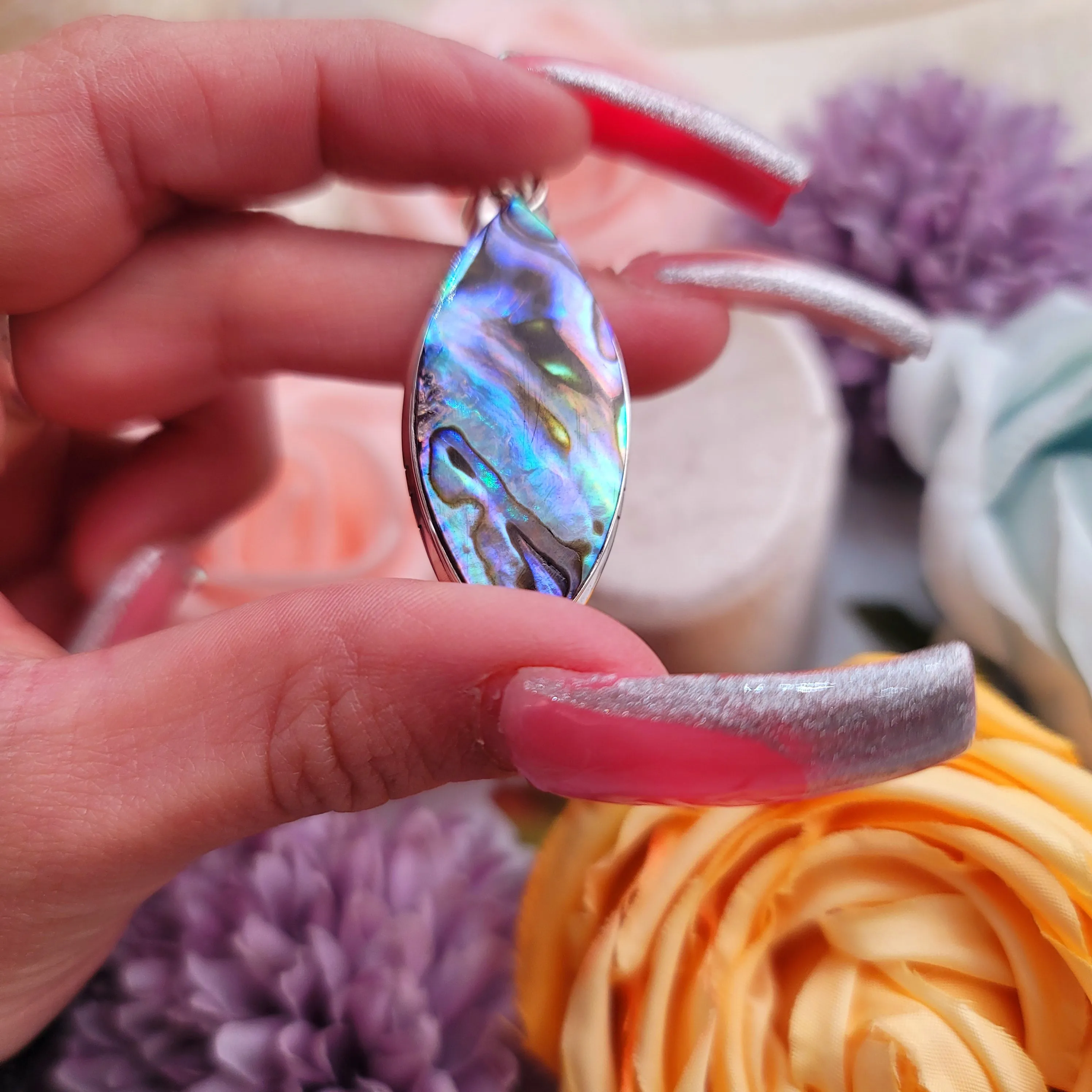 Abalone Shell Pendant for Soothing Anxiety, Promoting Compassion and Love