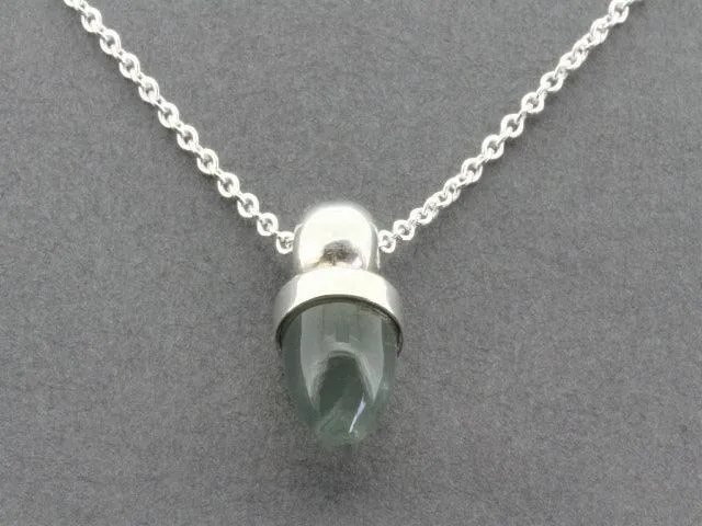 acorn pendant necklace - prehnite