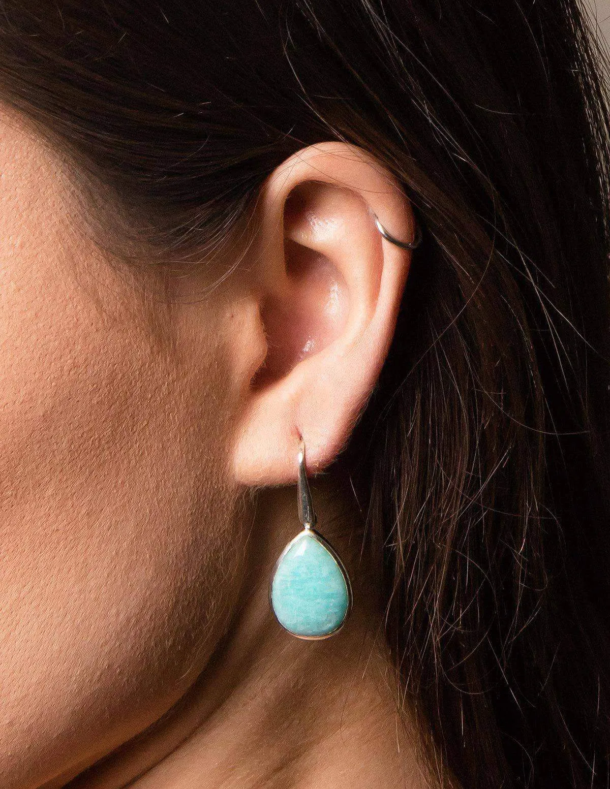 Amazonite Teardrop Earring