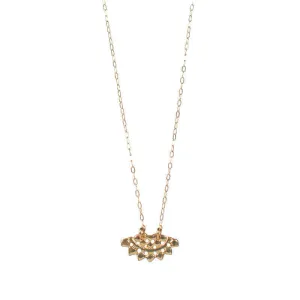 AMELIE FLORAL FAN NECKLACE