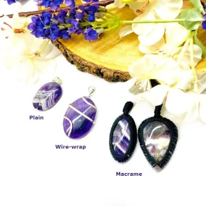 Amethyst Cabochon Pendants (Spirituality)
