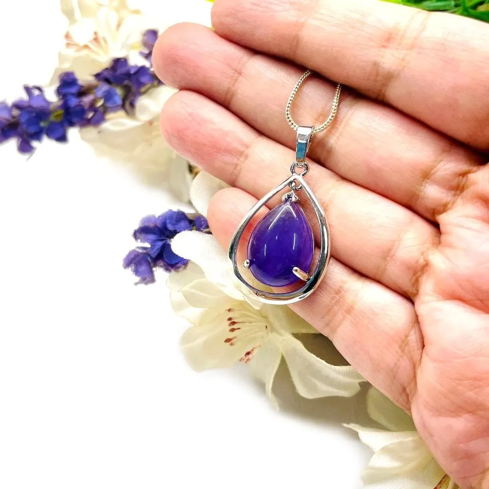 Amethyst Cabochon Pendants (Spirituality)