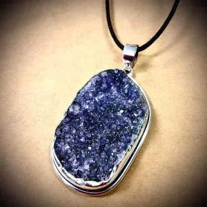 Amethyst Cluster Pendant 49x32