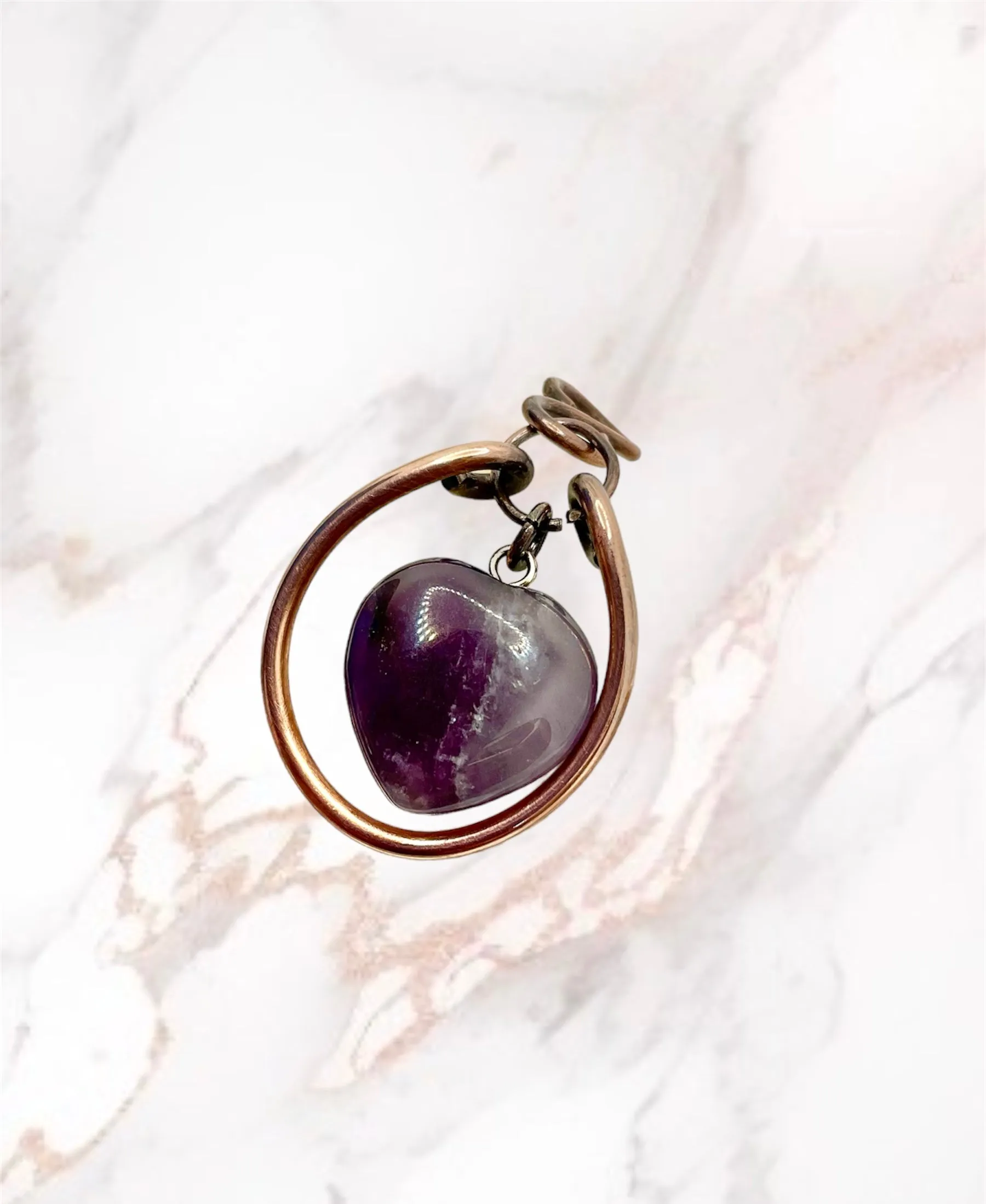 Amethyst, Obsidian and Sapphire Mini Fidget Pendants