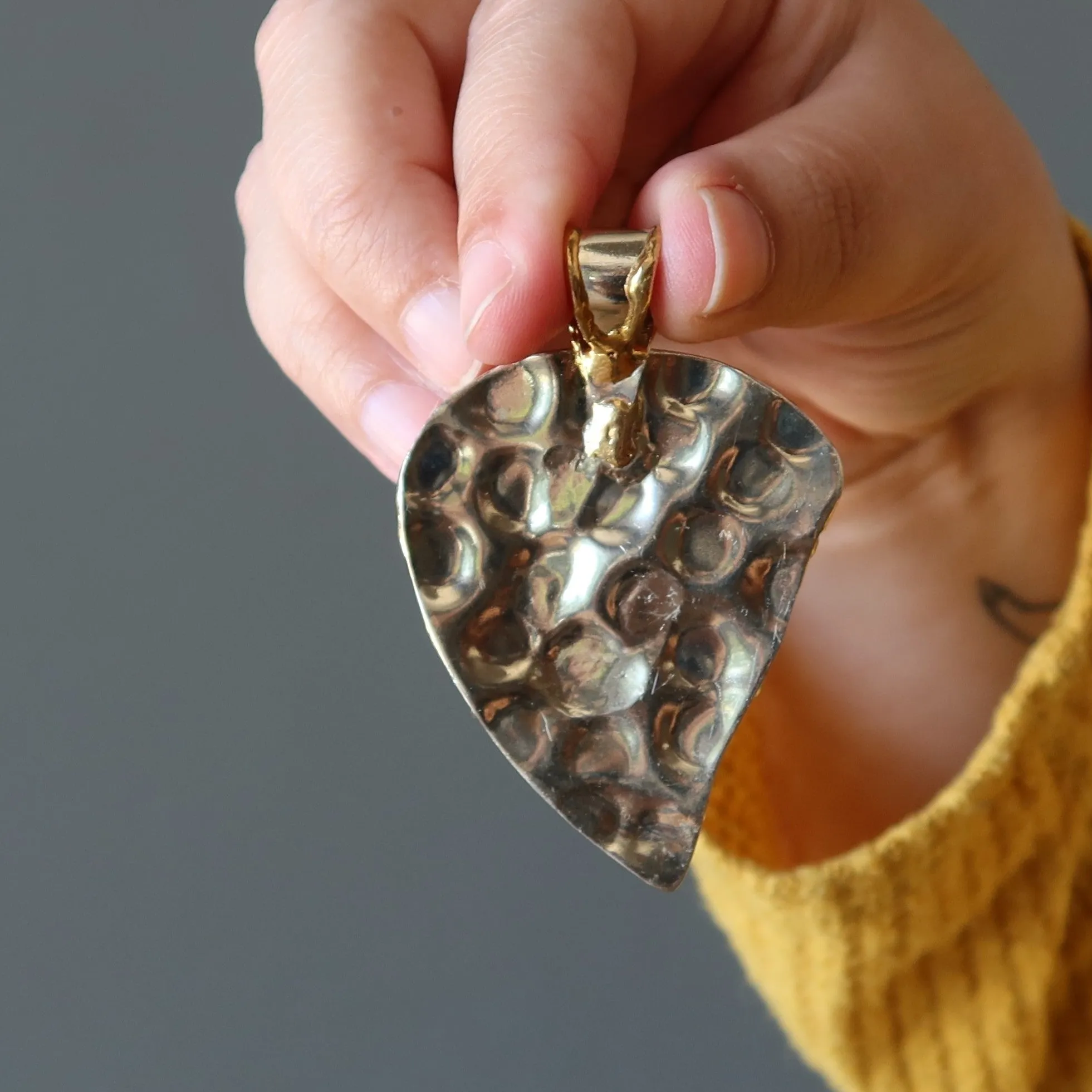 Amethyst Pendant Meaning of Life Gold Leaf Druzy Crystal