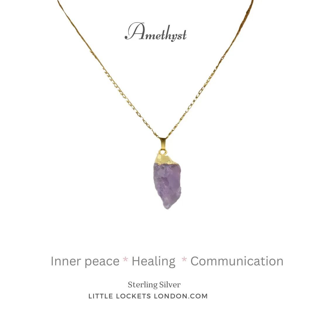 Amethyst Raw Crystal Pendant