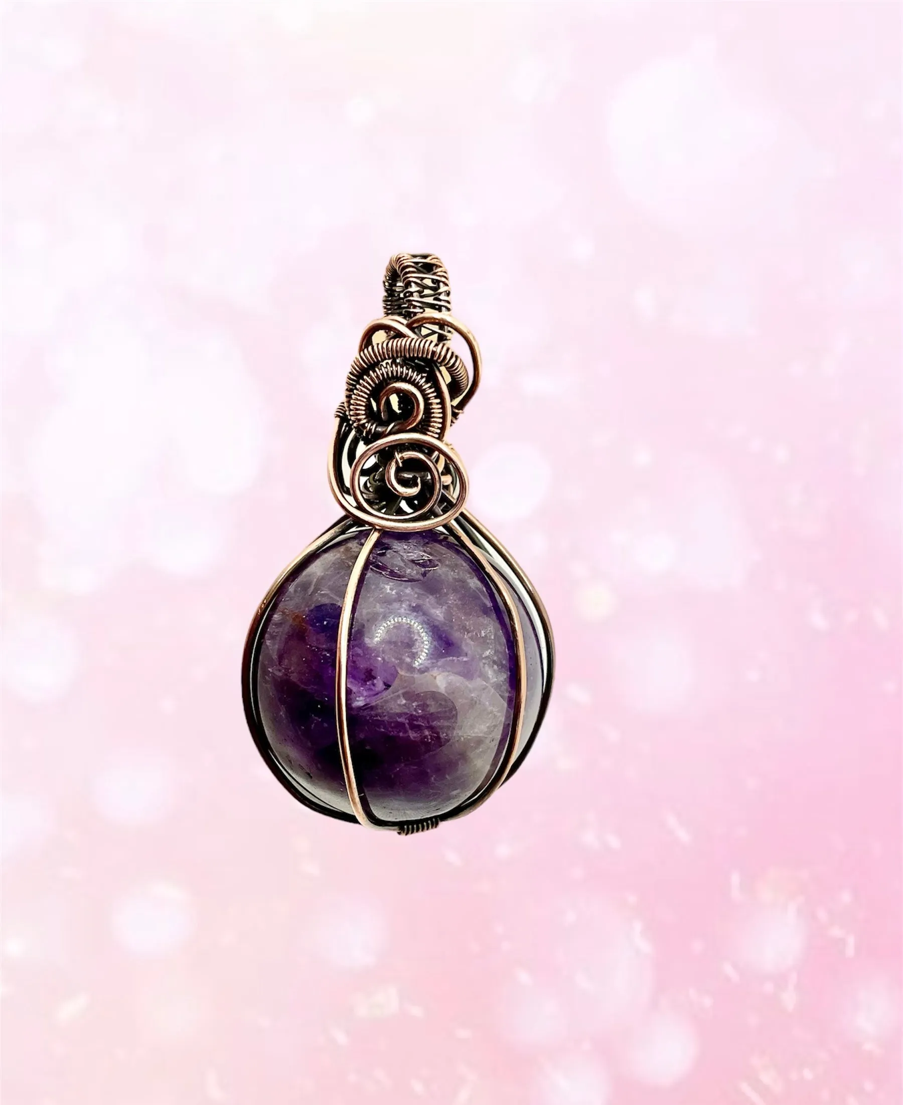 Amethyst Sphere Pendants