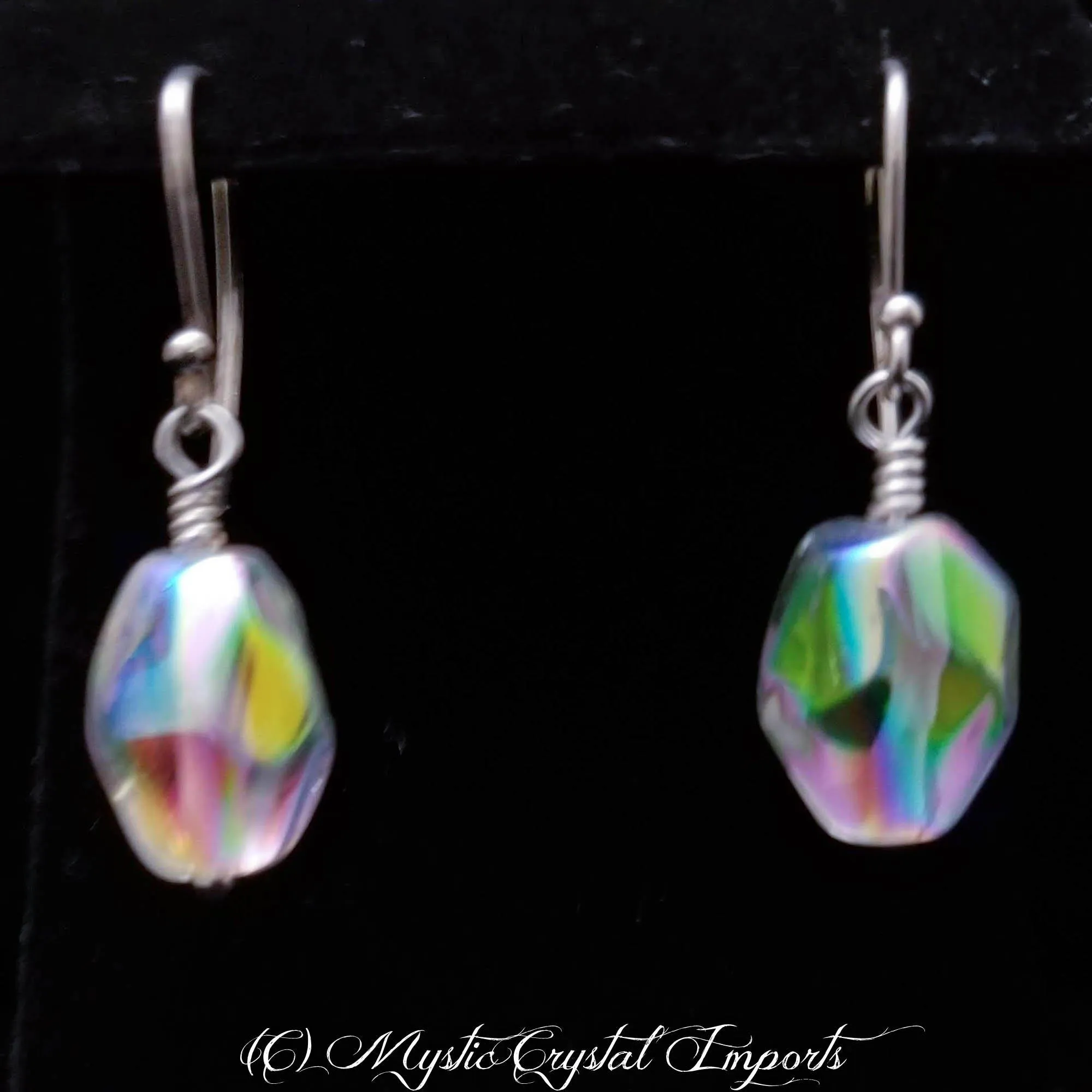 Angel Aura Quartz Crystal Earrings