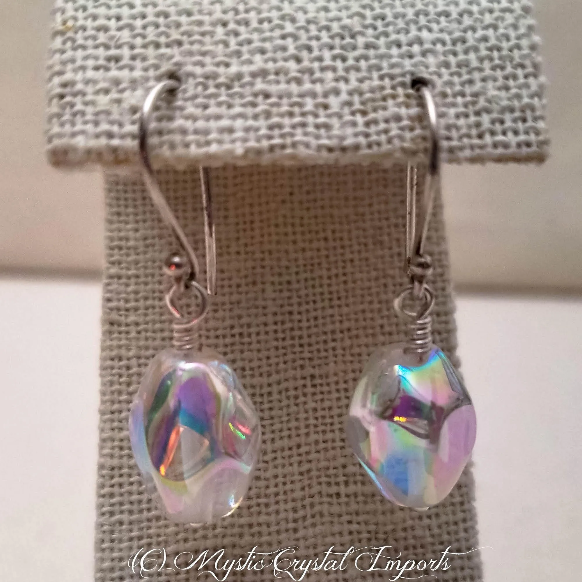 Angel Aura Quartz Crystal Earrings