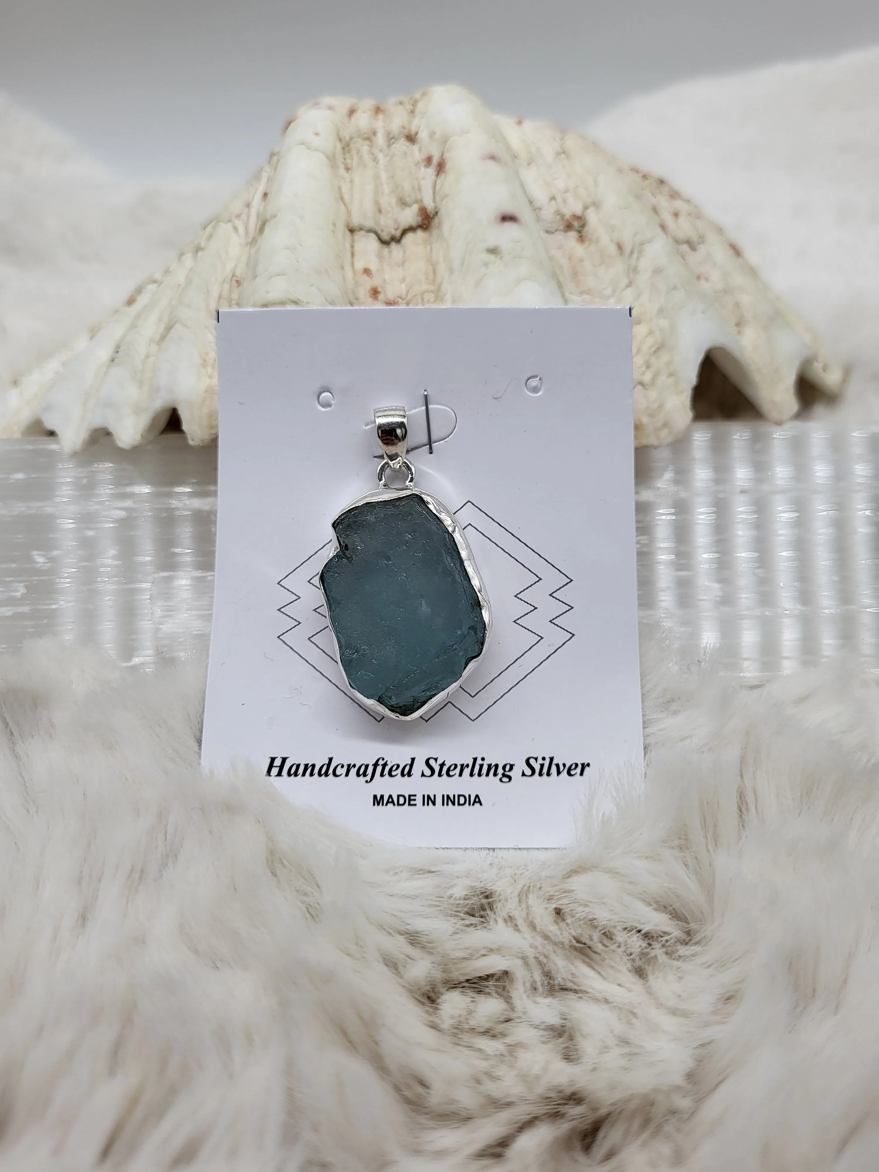 Aquamarine Sterling Silver Pendants