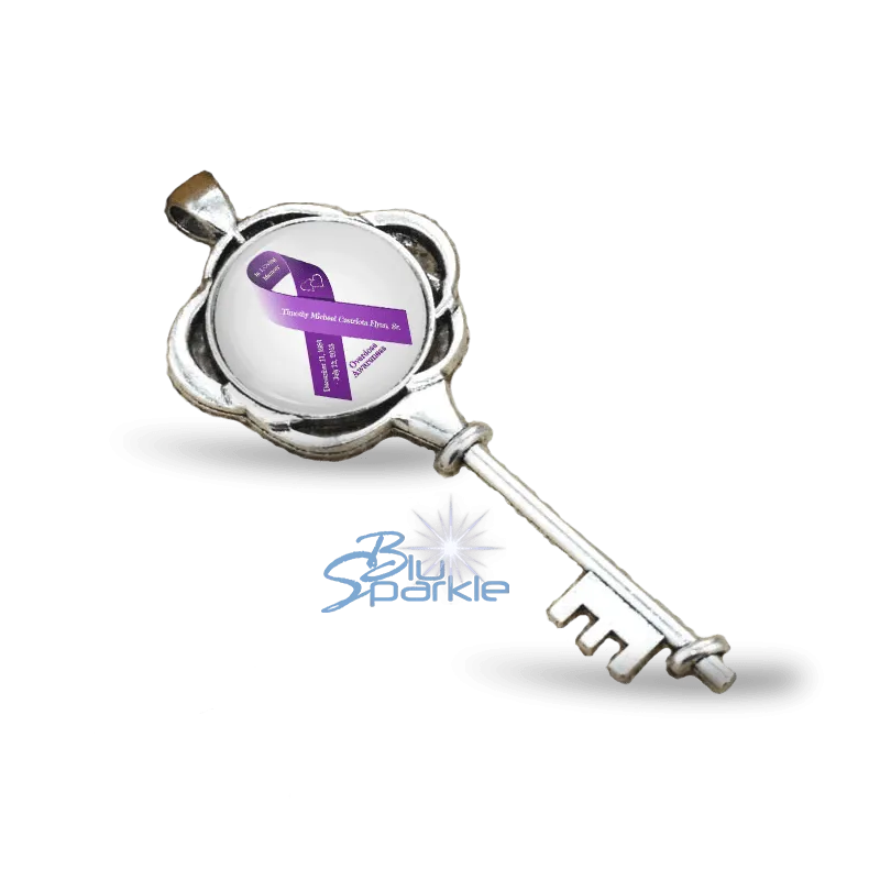 Awareness Ribbon - Personalized Key Pendants