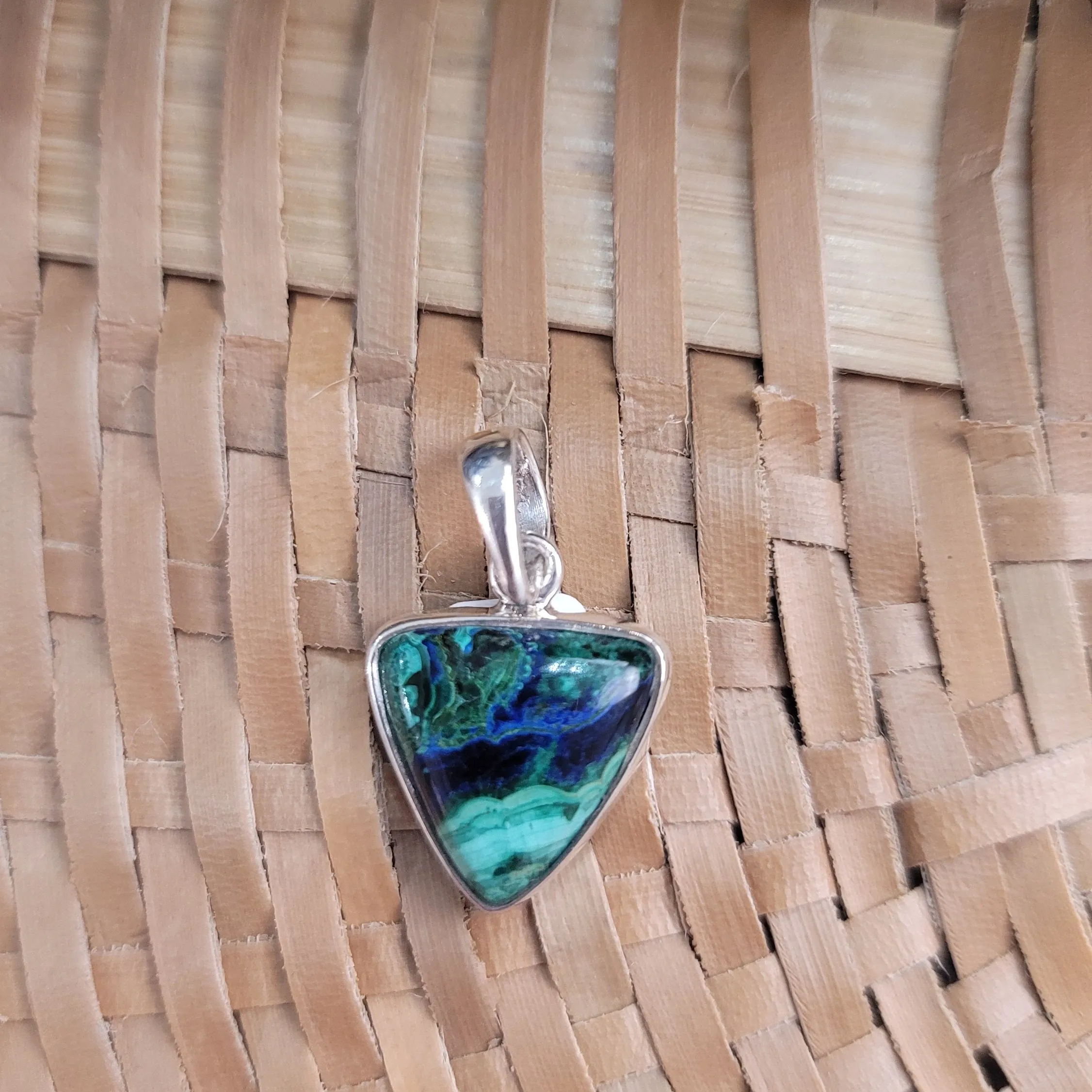 Azurite with Malachite Pendant for Embracing Divine Feminine Power and Healing