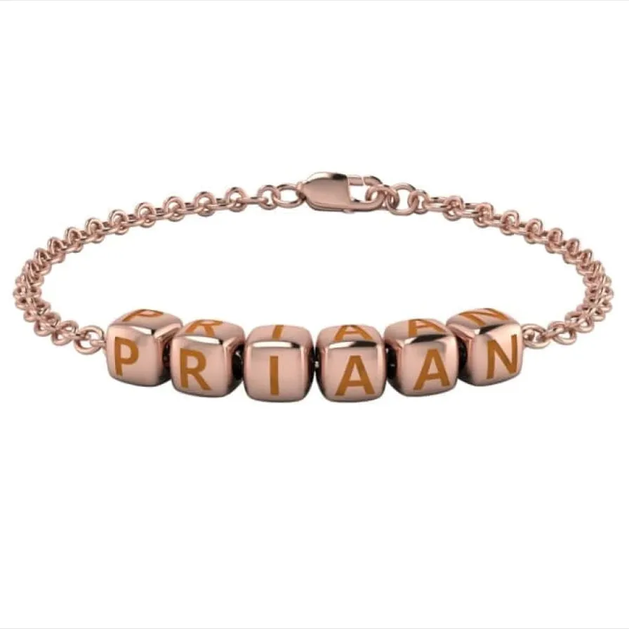 Baby Dice Bracelet Personalised
