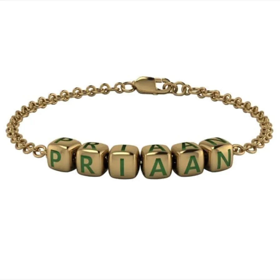Baby Dice Bracelet Personalised