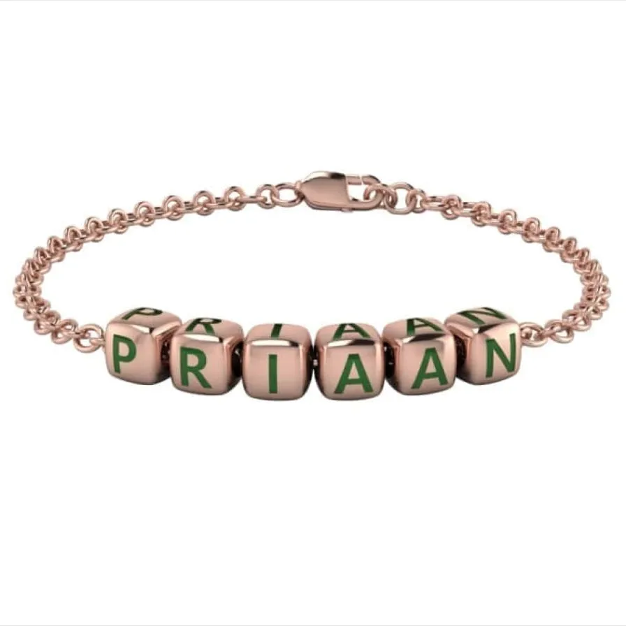 Baby Dice Bracelet Personalised