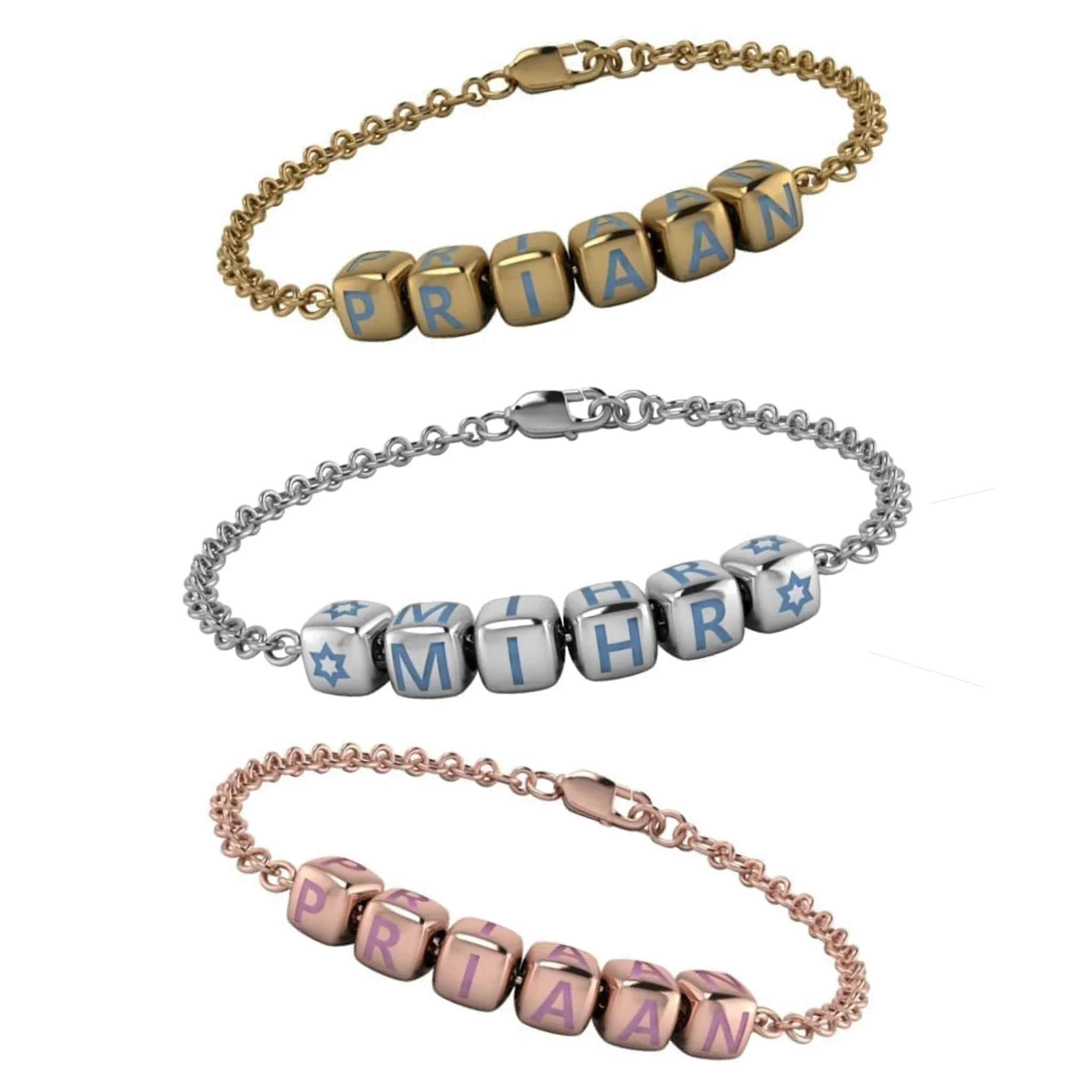 Baby Dice Bracelet Personalised