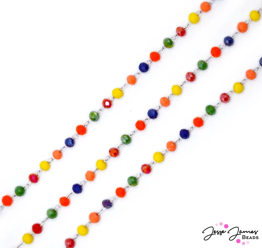 Beaded Jewelry Chain in Tutti Frutti