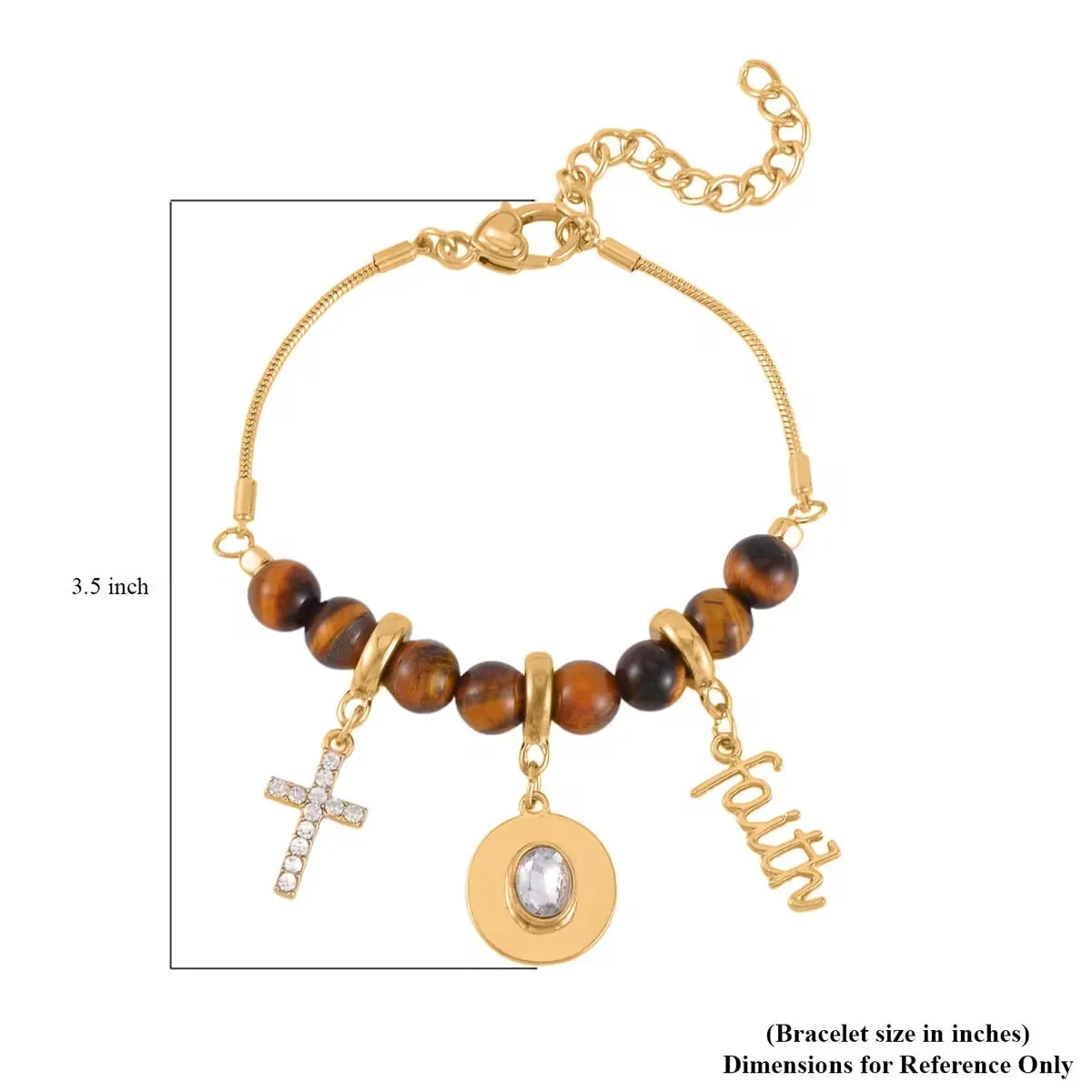 Black Agate Tiger's Eye and Multi Gemstone Set of 2 Faith Adjustable Bracelets