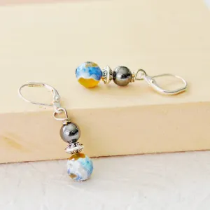 Black Hematite & Gemstone Magnetic Health Earrings
