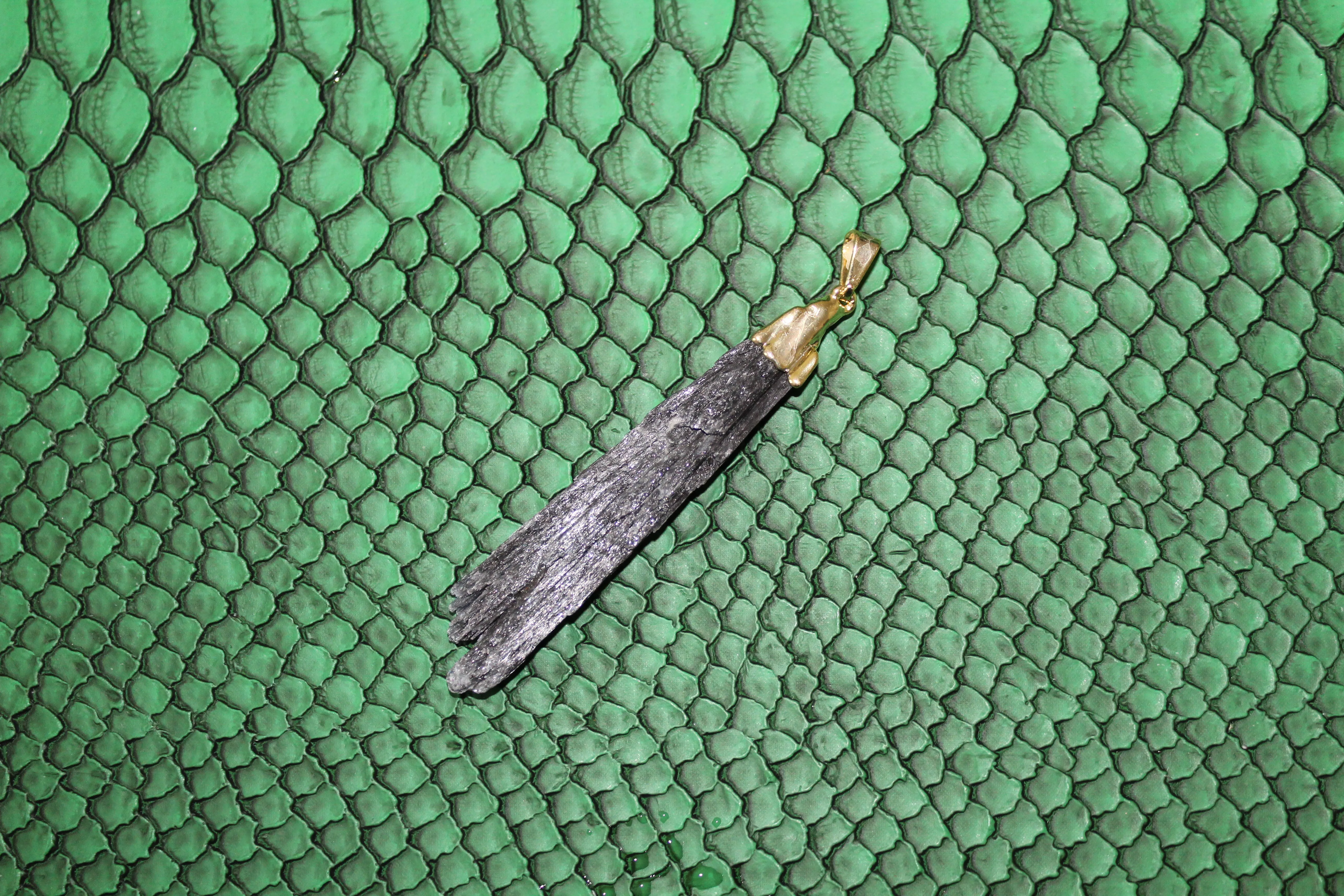 Black Kyanite Pendant