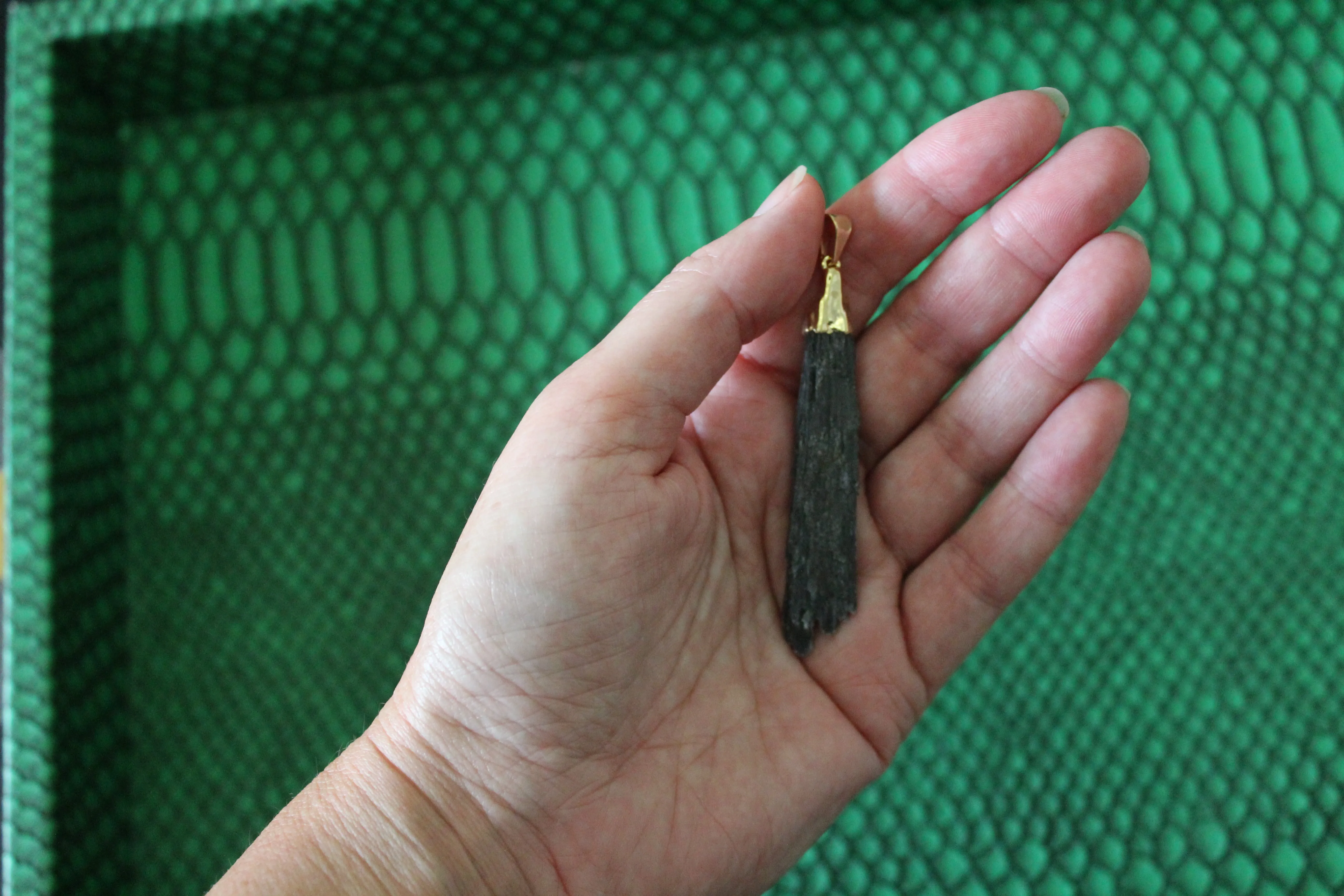 Black Kyanite Pendant