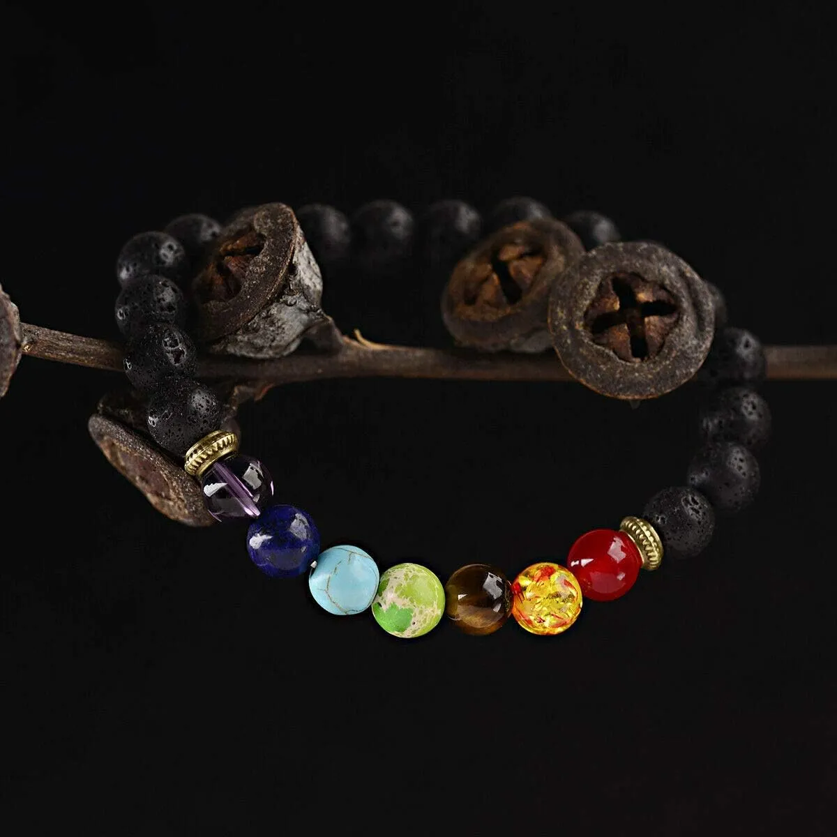Bless International Gemstone Healing Chakra Bracelet Anxiety Crystal Natural Stone