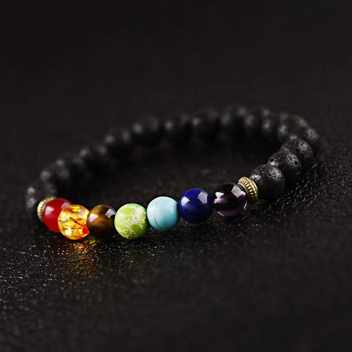 Bless International Gemstone Healing Chakra Bracelet Anxiety Crystal Natural Stone