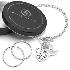 Boxed Love You To The Moon And Back Belcher Bracelet Set