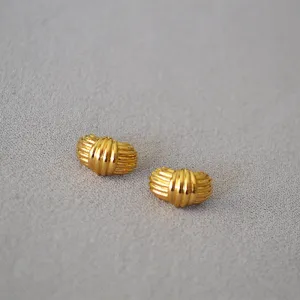 Brass Chic Stud Earrings
