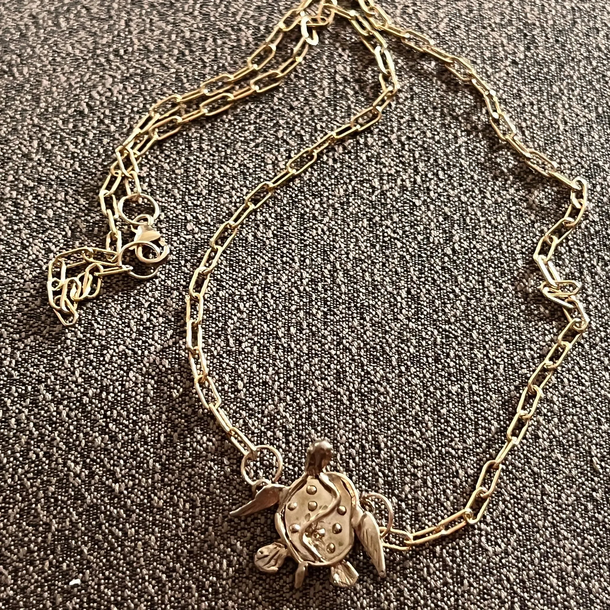 Bronze Turtle Necklace
